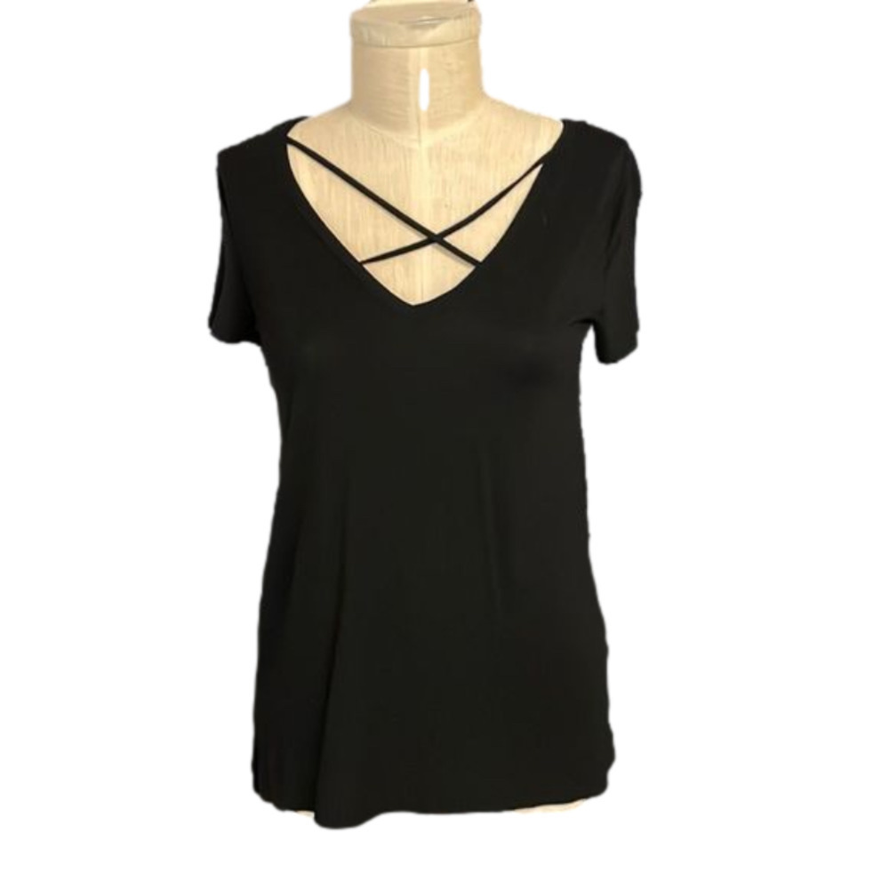 Pink Victoria’s Secret women’s black Super soft black top size S